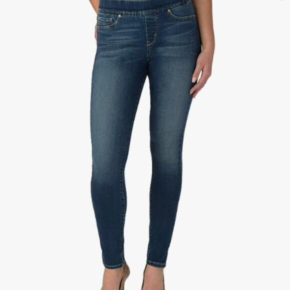Signature Levi Strauss Gold Label Totally Shaping Pull-on Skinny Jeans 14L - Picture 1 of 7